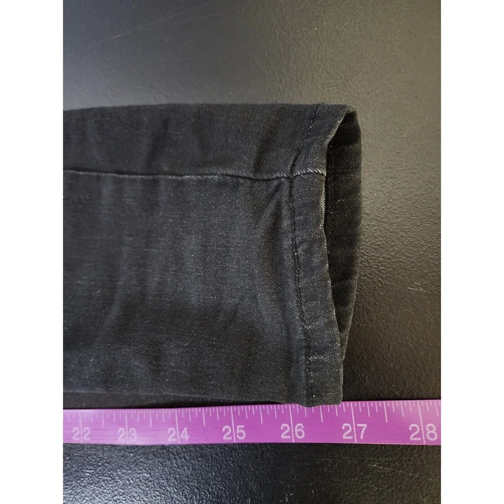 Free People Distressed Jeans Women's Size 27 Black Skinny‎ Low Rise Pockets